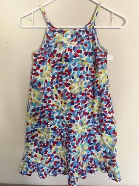 Colorful Confetti Print Ruffle-Hem Sundress Hanna Anderson